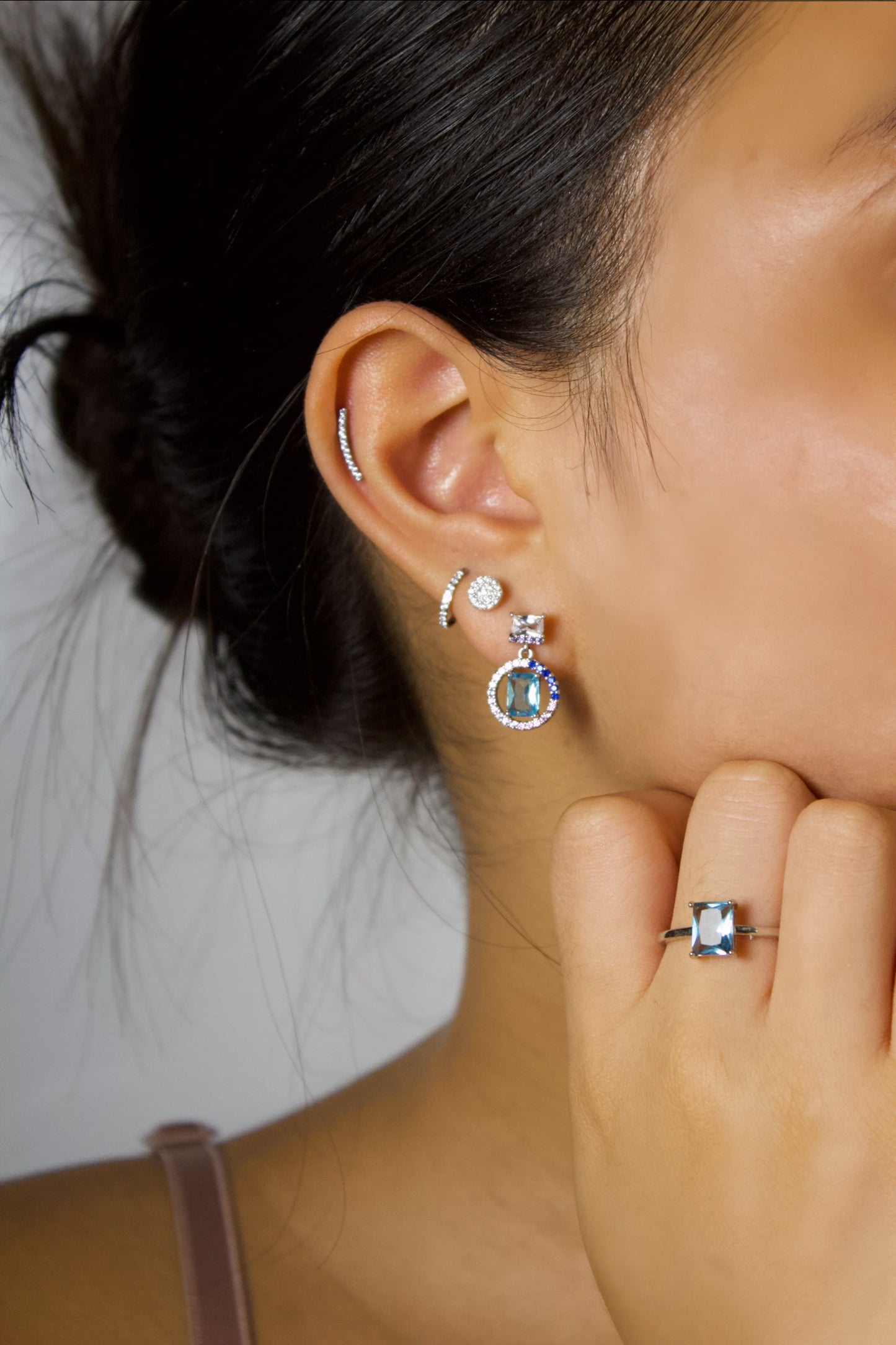 Silver Bloom Studs