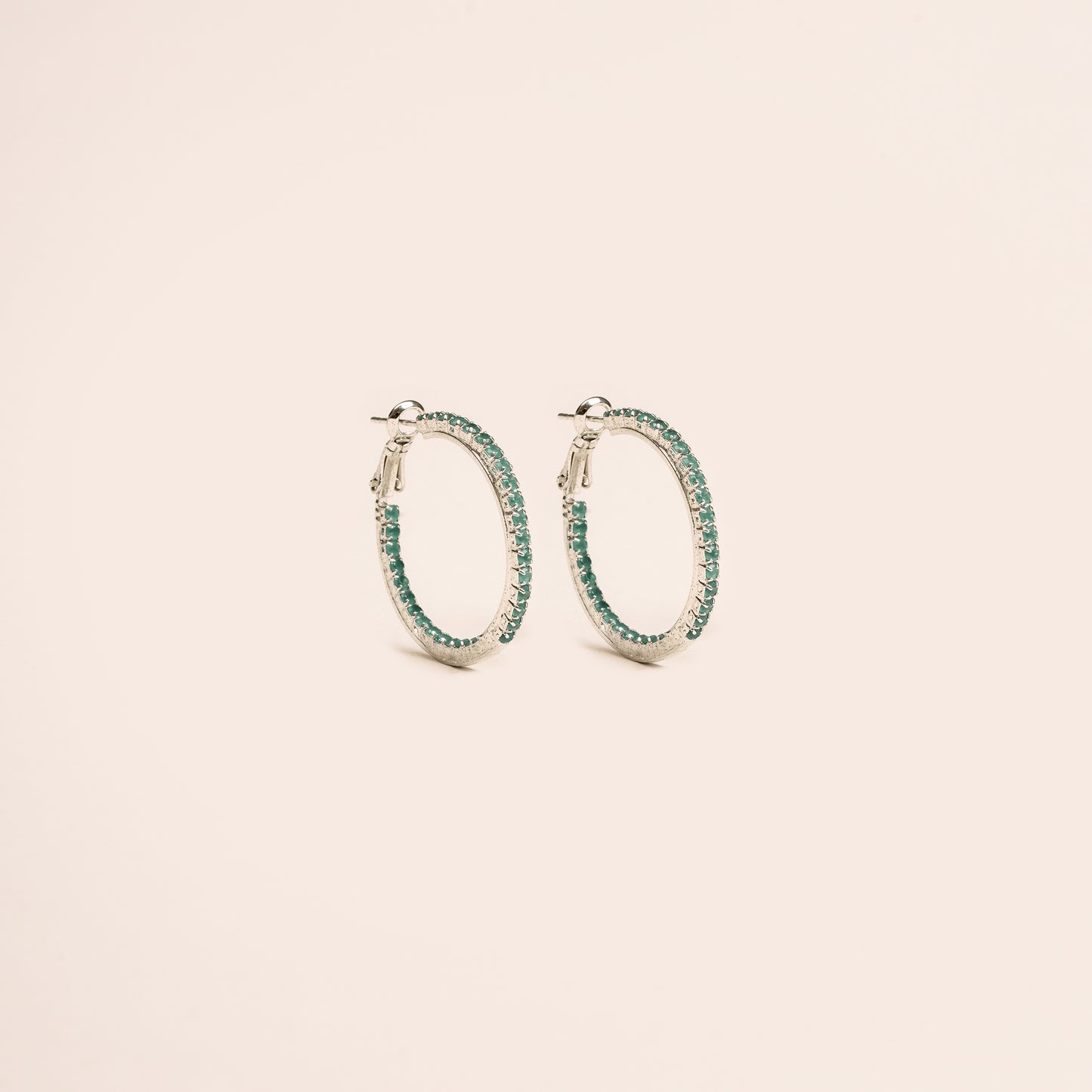 Green Aura Hoops