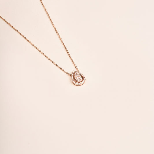 Teardrop Necklace ( Rose Gold)