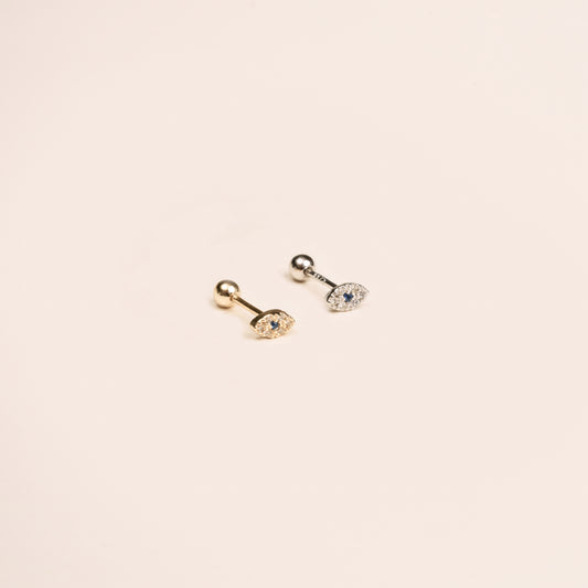 Evil Eye Piercing – Gold & Silver