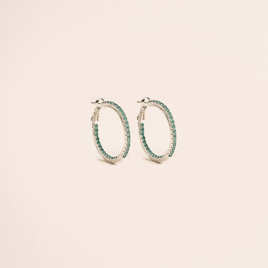 Green Aura Hoops
